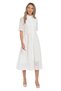 Rochie albă brodată din bumbac Denisa - 3