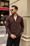 Men's Long Sleeve White Buttoned Pera Linen Shirt - 2