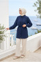 Women's Cape-Covered Lace-Up Hijab Tunic Shirt - 3
