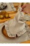 2Li Sienna Linen Fabric Ruffled Napkin/ Presentation Napkin - 5