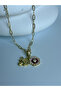 Gold Color Bee Flower Detailed Necklace (55 cm) - 3