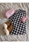 Unisex Checkered Plaid Wide Leg Sweatpants 90% Cotton - 2