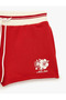Cotton Blend Waist-Tie Printed Mini Shorts - 6