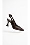 Royele Women's Heeled Shoes Goblet Heel Bowknot Pointed Toe Slingback Open Back Classic Office Stylish - 7