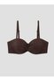 Brown Underwire Unpadded Women's Drawstring Bikini Top - 4