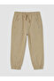 Beige Boys' Gabardine Jogger Pants