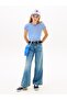 Girl's mabel wide leg denim pants blue - 5