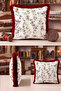 Elegant Leaf Pattern Floral Fringed Pillowcase - Bohemian Cream Mink Burgundy Tassel Throw Pillow Cover - 6