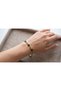 Golden Heart‑Link Bracelet with Green Crystal Charms and Diamond‑Style Accents - 3