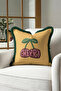 Modern Cherry Look Fringed Pillow Cover - Fruity Mustard Green Tassel Throw Pillow Cover