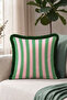 Modern Striped Elegant Fringed Pillowcase-Retro Geometric Bohemian Pink Black Tassel Throw Pillow Cover - 7