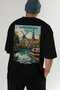 Amsterdam Netherlands 2 Black Oversize Country City Back Printed Unisex T-Shirt 100% Cotton Premium - 7