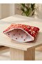 Red Floral Patterned Tablet Case Zippered Handmade Bag - 3