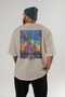 Taj Mahal India Beige Oversize Country City Back Printed Unisex T-Shirt 100% Cotton Premium - 4