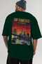 San Francisco California Green Oversize Country City Back Printed Unisex T-Shirt 100% Cotton Premium - 6