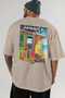 Jamaica Beige Oversize Country City Back Printed Unisex T-Shirt 100% Cotton Premium - 5