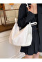 White Solid Zip Closure Backpack - 2