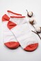 6-Piece White Orange Seamless Women's Socks Set - Soft Cotton - 2