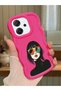 Oppo Reno 14F Compatible Case Camera Protector Red Silicone Couple Phone Case Girl Pattern