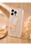 iPhone 13 Pro (6.1 Inch) Compatible Silvery Transparent Butterfly Patterned Color Gradient Processing Stone Detailed Metal Camera Protected Hard Silicone Butterfly Case - 4
