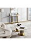 NODREA CONSOLE TABLE MARBLE - WHITE & GOLD - 5