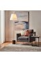 Mermax E27 Marble Base Floor Lamp with Pull Switch 42x165cm - Satin Brass/Red - 4