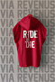 Biker Front and Back Printed Zero Sleeve Hooded 100% Cotton Sports Tshirt