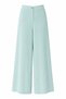 Elastic Waist Women's Aqua Green Trousers Wide Leg Non-See-Through Fabric - Women's Hijab Fabric Trousers - 7