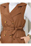 Women's Double-Breasted Belted Vest Rc3151 - 8