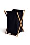 Dhafne Bamboo Frame Laundry Hamper 50x43x76cm - Black - 4