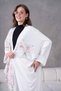 Women's Floral Embroidered Kimono Top and Bottom Set - 5