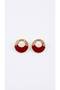Gold Detailed Circle Earrings - 2