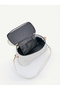Women's Box Model Leather Handle Zippered Crossbody Handbag and Shoulder Bag - 5