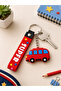 Red Bus Figured Silicone Keychain and Bag Accessory - 2