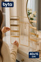 3-Panel Hanging Rack Foldable Metal Jewelry Organizer Stand - 2