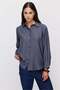 Women's Vertical Textured Relaxed Fit Shirt - 2