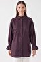 Shirt with Back Pleated Pockets Y0147 - Mürdüm