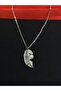 316L Steel Silver Color Leaf Pendant - 3