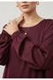 Deep Plum Silk-Finish Abaya-888 - 3