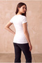 Maternity White Cotton Crew Neck Short Sleeve Sequined Letter Detail T-Shirt Marceline - 4