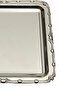 Set of 2 Square Stainless Steel Trays – Decorative Coffee and Tea Serving Tray with Embossed Pattern - 3