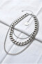 Antique Coin Pendulum 3 Layer Chain Necklace - 2