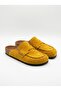 Unisex Mc450-Sue Genuine Leather Yellow Suede Closed Toe Orthopedic Cork Sabo Slippers - 3