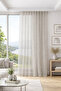 Amber Beige Custom Size Tulle Curtain 180X260 Without Pleats
