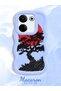 Tecno Camon 20 Compatible Case Camera Protector Blue Silicone Couple Phone Case Tree Pattern - 2