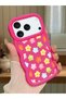 iPhone 17 Pro Max Compatible Case Camera Protector Red Silicone Couple Phone Case Floral Pattern