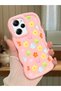 Poco X5 Pro 5g Compatible Case Camera Protector Pink Silicone Couple Phone Case Floral Pattern