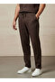 Men Straight Fit Linen Blend Trousers