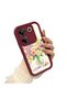 Tecno Camon 20 Pro 5g Compatible Case Camera Protector Burgundy Silicone Couple Phone Case Floral Pattern - 2