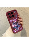 Mi 15 5g Compatible Case Camera Protector Burgundy Silicone Couple Phone Case Butterfly Pattern - 3